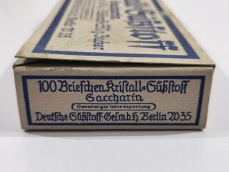 100 Briefchen "Kristall Süßstoff Saccarin" in der originalen Umverpackung