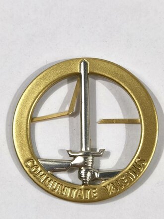 Bundeswehr, Abzeichen für Barett, 1. Deutsch-Niederländisches Corps "Communitate Valemus" (1. DEU/NLD Corps), ca. 5 cm