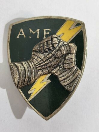 NATO, Metallabzeichen, AMF (Allied Command Europe Mobile Force), Heidelberg (Campbell Barracks), ca. 3 x 4 cm, gebraucht