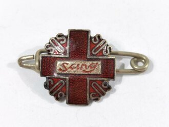 Frankreich, Abzeichen/Badge, Rotes Kreuz "Sang/SOS", Blutspende, 50er/60er Jahre, ca. 2 cm