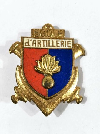 Frankreich nach 1945, Metallabzeichen/Badge, Ecole d Artillerie, Drago/Paris