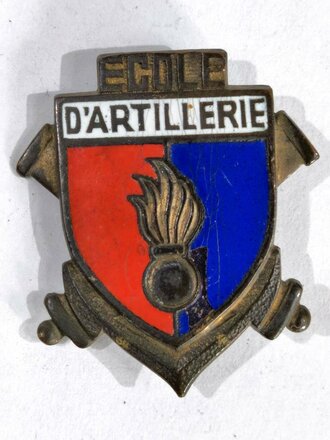 Frankreich, Metallabzeichen/Badge, Ecole d Artillerie, Klein und Quenzer AG/Idar Oberstein