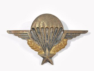 Frankreich nach 1945, Metallabzeichen/Badge, Fallschirmjäger/Parachutiste, Drago/Paris/Romainville, Nadel fehlt
