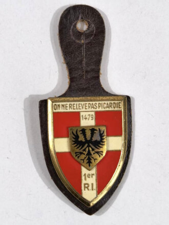 Frankreich nach 1945, Metallabzeichen/Badge, 1er Régiment dInfanterie, Sarrebourg, Drago/Paris