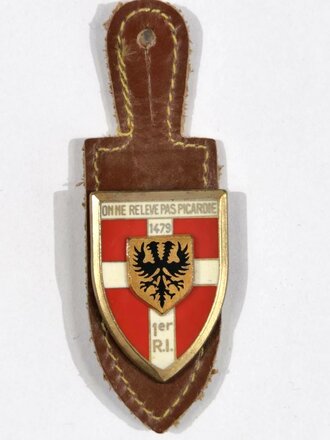 Frankreich nach 1945, Metallabzeichen/Badge, 1er Régiment dInfanterie, Sarrebourg, Drago/Paris