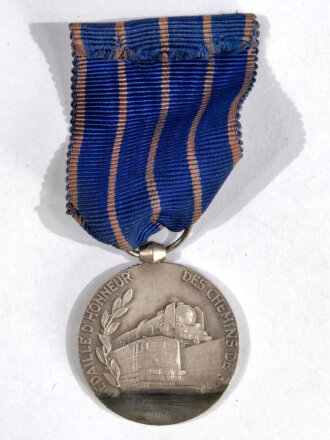 Frankreich nach 1945, Médaille d’ Honneur des Chemins de Fer, Eisenbahn, 1965, unten abgeschliffen