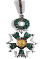 Frankreich bis 1940, Médaille de Chevalier de la Légion dhonneur, 3ème République, ohne Band,  ca. 5,5 cm, große Version, Emaille beschädigt, unprofessionell nachlackiert