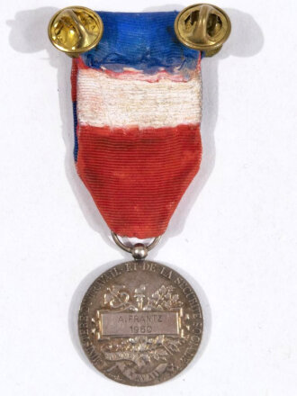 Frankreich nach 1945, Médaille du travail Argent 1960, mit Band gebraucht