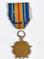 Frankreich 1. Weltkrieg, Médaille des blessés de guerre, drei Sterne, mit Band, ca. 3,5 cm