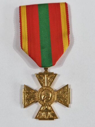 Frankreich WWII, Medaille croix combattant volontaire or,...