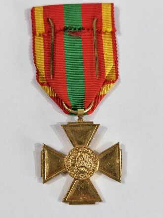 Frankreich WWII, Medaille croix combattant volontaire or, 1939-1945, guter Zustand