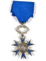 Frankreich nach 1945, Ordre national du Mérite, Argenté, 1963 Charles de Gaulle, mit Band, sehr guter Zustand, ca. 4 cm