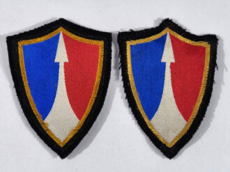 Frankreich nach 1945, Paar Stoffabzeichen, 2. Corps dArmee