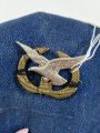 Portugal, Barett mit Abzeichen "Adler", Gr. 55, Blau, "Boina Militar de O.G.F.E. FNIL 662 P.P. 55", gebraucht, Löcher