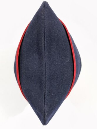 Frankreich nach 1945, Schiffchen/Bonnet für Kolonialtruppen, "Infanterie Coloniale", Blau/Rot, gebraucht