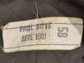 Frankreich nach 1945, Mütze CASQUETTE VERTE, "Paul Boye" Gr. 58, datiert 1981, Olivgrün, gebraucht, guter Zustand