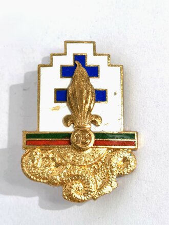 Frankreich nach 1945, Indochina, Fremdenlegion/Legion Etranger, Abzeichen "13 DBLE", 13e demi-brigade de Légion étrangère, Drago/Paris, gebraucht