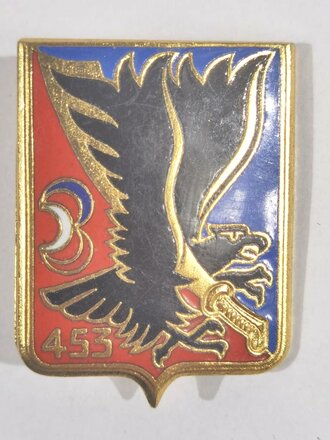 Frankreich nach 1945, Metallabzeichen, Fallschirmjäger/Parachutiste, Kolonialtruppen, Drago/Paris, gebraucht, Klammer gebrochen
