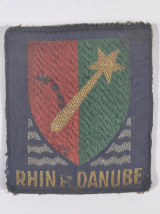 Frankreich WWII, Stoffabzeichen, 1. Armée Française (Rhin & Danube), gebraucht