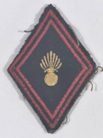 Frankreich nach 1945, Stoffabzeichen/Kragenspiegel, Grenadier, Spahis, Kolonialtruppe, gebraucht