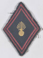 Frankreich nach 1945, Stoffabzeichen/Kragenspiegel, Grenadier, Spahis, Kolonialtruppe, gebraucht