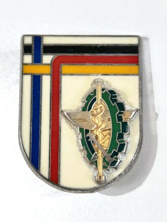 Frankreich nach 1945, Metallabzeichen, Deutsch-Französische Brigade, Versorgungs-Bataillon de Commandement et de Soutien, Balme/Saumur, gebraucht