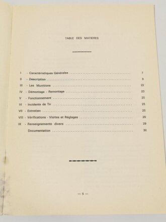 Frankreich nach 1945, Dienstvorschrift, Mortier de 81mm, Modele 44 ACC-ATS, Ecole Superieure et dApplication du Materiel (ESAM), 1985, 30 Seiten, DIN A4, gebraucht, Wasserschaden