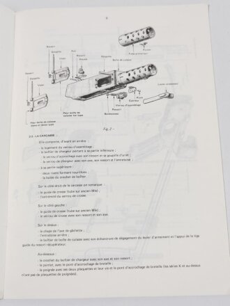 Frankreich nach 1945, Dienstvorschrift, Pistolet Mitrailleur de 9mm, Modele 1949, Ecole Superieure et dApplication du Materiel (ESAM), 1983, 23 Seiten, DIN A4, gebraucht