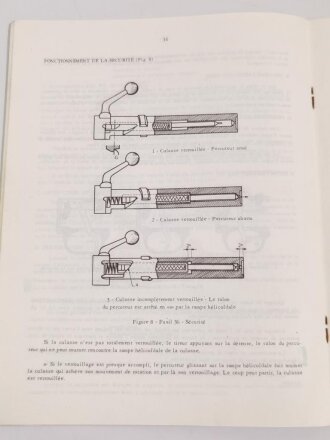 Frankreich nach 1945, Dienstvorschrift, Fusil 7,5mm, Modele 36, Ecole Superieure et dApplication du Materiel (ESAM), 1979, 31 Seiten, DIN A4, gebraucht