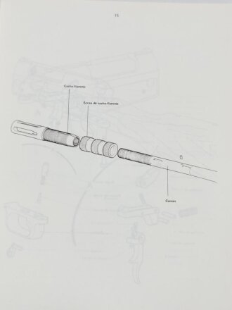 Frankreich nach 1945, Dienstvorschrift, Fusil a Repetition Calibre de 7,5mm, Modele F1 - Version A/B, Ecole Superieure et dApplication du Materiel (ESAM), 1986, 48 Seiten, DIN A4, gebraucht