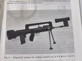 Frankreich nach 1945, Dienstvorschrift, Le Tir Au Fusil dAssault MAS 5,56 Modele F1, Ecole National des Sous-Officiers dActive (ENSOA), 86 Seiten, DIN A5, gebraucht, Wasserschade