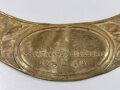 Frankreich 1918-1945, Emblem für Helm M1915, "Soldat de la Grande Guerre 1914-1918", Messing, ca. 21,5 x 4,5 cm, guter Zustand