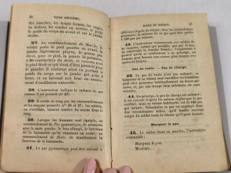 Frankreich, Dienstvorschrift für Manöver der Infanterie "Reglement sur les Manoeuvres de lInfanterie - Ecole du Soldat", Paris 1889, 238 Seiten, DIN A5,  gebraucht