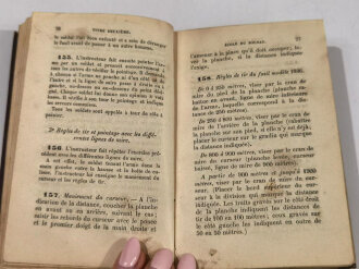 Frankreich, Dienstvorschrift für Manöver der Infanterie "Reglement sur les Manoeuvres de lInfanterie - Ecole du Soldat", Paris 1889, 238 Seiten, DIN A5,  gebraucht