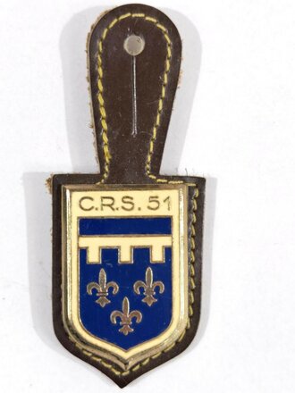 Frankreich nach 1945, Brustanhänger "CRS 51", Drago/Paris, gebraucht