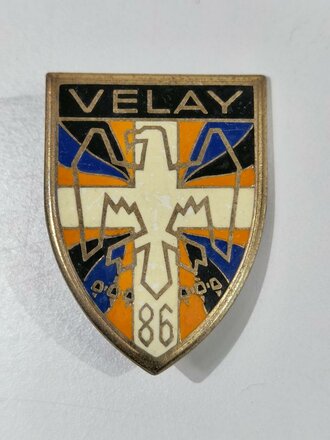 Frankreich nach 1945, Metallabzeichen "Velay 86", Drago/Paris, gebraucht