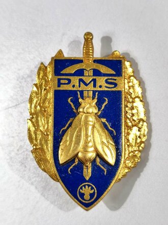 Frankreich nach 1945, Metallabzeichen "PMS", Drago/Paris, gebraucht