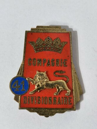 Frankreich nach 1945, Metallabzeichen "41 Compagnie...