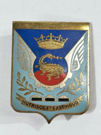 Frankreich nach 1945, Metallabzeichen "Nutrisco et extinguo", Drago/Paris, gebraucht