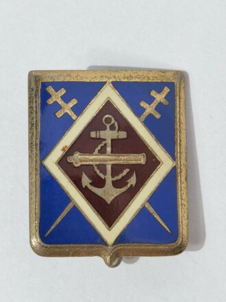 Frankreich nach 1945, Metallabzeichen, Marine, mir unbekannte Einheit, Drago/Paris, gebraucht