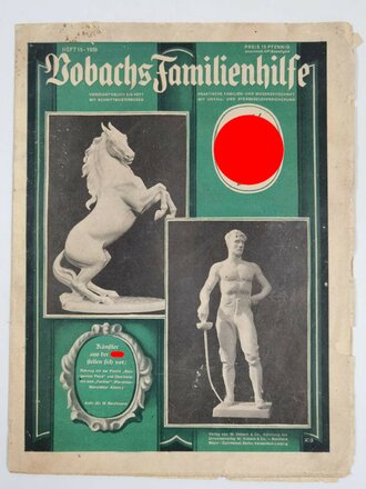 Vobachs Familienhilfe "Künstler aus der SS stellen sich vor - Porzellanmanufaktur Allach", Heft 15, 1939, DIN A4, gebraucht