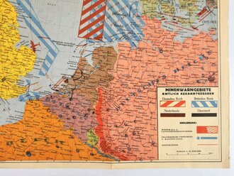 "Kriegskarte der Nordsee", genehmigt v. Oberkommando der Kriegsmarine, 1:3.350.00, Wien 1940, ca. 46 x 62, gefaltet, gebraucht