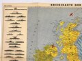 "Kriegskarte der Nordsee", genehmigt v. Oberkommando der Kriegsmarine, 1:3.350.00, Wien 1940, ca. 46 x 62, gefaltet, gebraucht