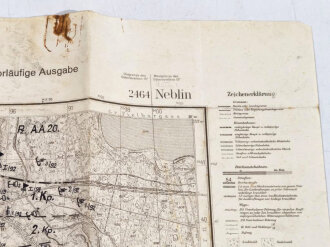 Ostpommern, Truppenkarte 1:25.000, "Neblin",...