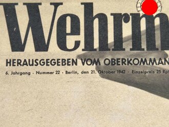 Die Wehrmacht "Hauptmann Marseille", Heft Nr. 22, 21. Oktober 1942