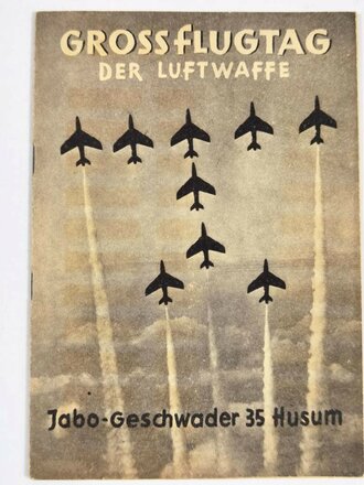 Bundeswehr, Luftwaffe, Programmheft "Grossflugtag der Luftwaffe - Jabo-Geschwader 35 Husum", JaboG 35,12. Juni 1960, ohne Seitenanzahl, DIN A5, gebraucht