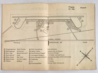 Bundeswehr, Luftwaffe, Programmheft "Grossflugtag der Luftwaffe - Jabo-Geschwader 35 Husum", JaboG 35,12. Juni 1960, ohne Seitenanzahl, DIN A5, gebraucht