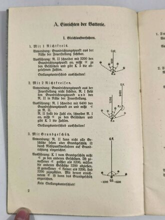"Artilleristisches Merkheft", Oberleutnant Lehnhard, Sonderdruck aus der Artilleristischen Rundschau 1935/36, 32 Seiten, DIN A5, gebraucht