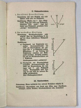 "Artilleristisches Merkheft", Oberleutnant Lehnhard, Sonderdruck aus der Artilleristischen Rundschau 1935/36, 32 Seiten, DIN A5, gebraucht