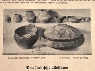 Festschrift "650 Jahre Mockau - 250 jähriges Schul-Jubiläum", Leipzig-Mockau 13.-14. Juni 1936, 22 Seiten mit Werbeanhang, DIN A4, gebraucht, geklebt